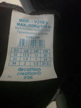 Patines en línea regulable Decathlon T 32 al 34