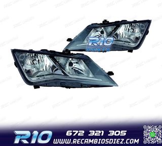 FAROS PARA SEAT LEON 12-16 FONDO NEGRO
