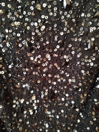 Top lentejuelas negro Stradivarius Talla S