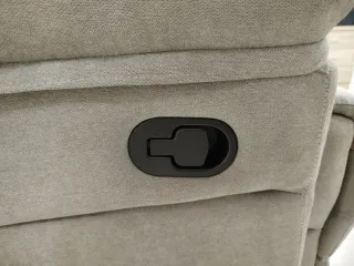 Sofá 2 Plazas Relax Gris con Posavasos