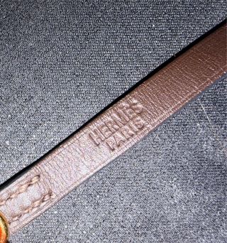 Pulsera Hermès Cuero y Oro Nueva