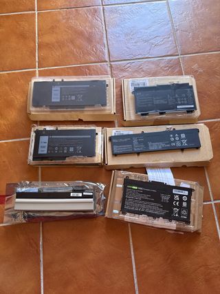 Baterías portátiles varias lote de 6