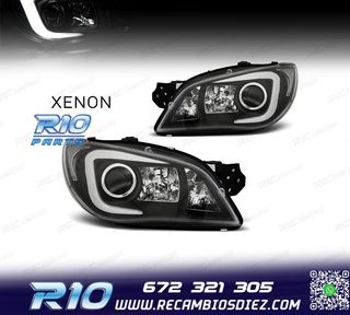 FAROS PARA SUBARU IMPREZA 05-08 TUBE LIGHT XENON FONDO NEGRO