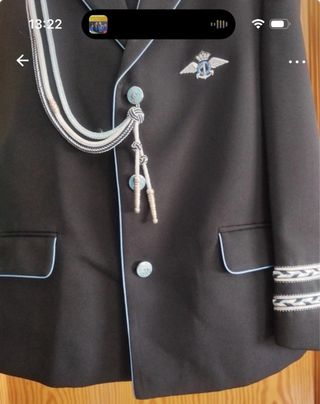 Traje comunión negro y azul talla16