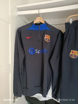 Chándal Oficial FC Barcelona Negro y Azul