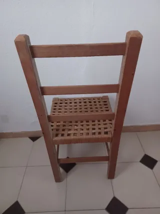 6 Sillas de Madera y Cuerda