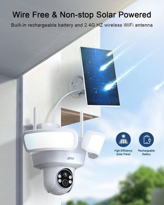 Camara vigilancia WiFi Exterior Solar Reflectores