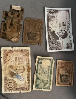Lote Billetes Antiguos España Pesetas