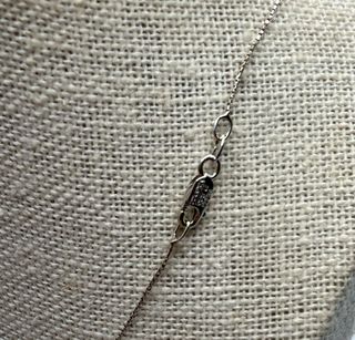 Collar Oro Blanco 18K con Circonita