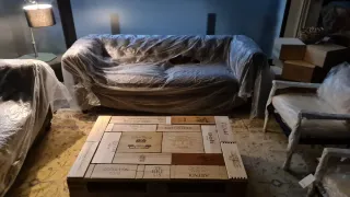 Mesa Palet Cajas Vino