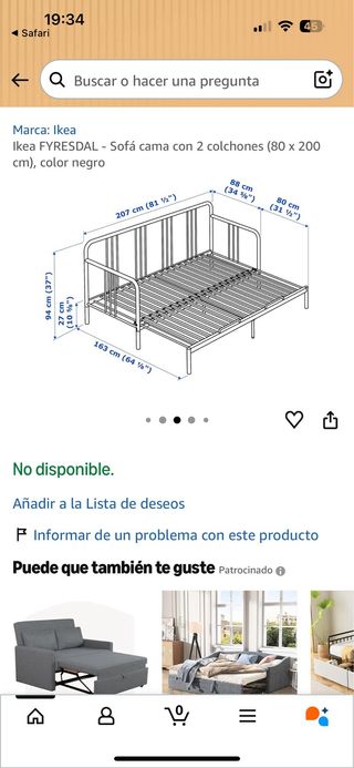 Sofá Cama Metálico
