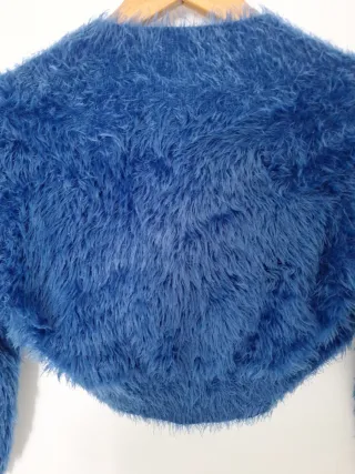 Bolero peludo azul Formula Joven Talla única