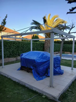 Cenador/Pérgola de jardín metálico