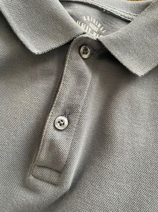 Polo Unit algodón manga larga azul