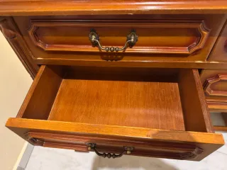 Mueble recibidor vintage madera y mármol