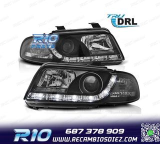 FAROS AUDI A4 B5 99-01 LUZ DIRUNA REAL FONDO NEGRO