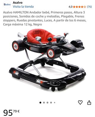 Andador bebé coche de carreras