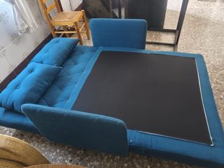 Sofá Cama Azul Petróleo