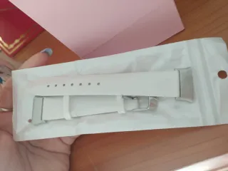 Correa OPPO Watch Free Blanca de piel.