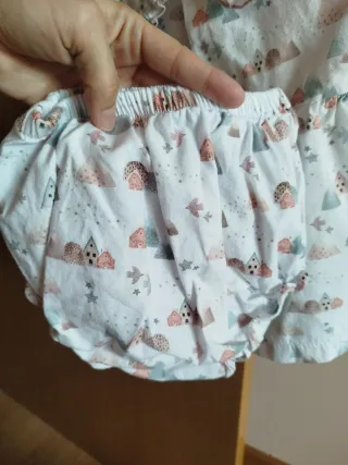 Vestido bebé 12 meses con braguita