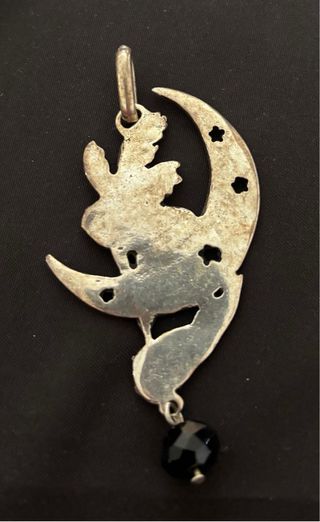 Colgante Hada Luna Estrellas Plata