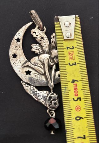 Colgante Hada Luna Estrellas Plata