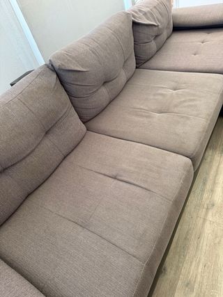 Sofá Cama Chaise Longue Negro y Gris