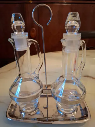 Set Oliera Acetiera Mepra Vetro Acciaio inox