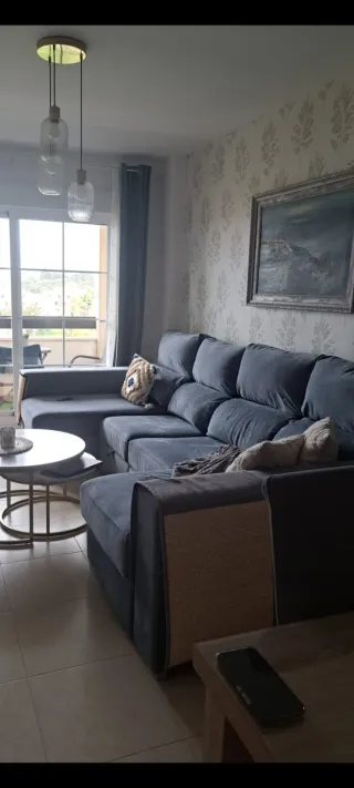 Sofá cama modular turquesa tela