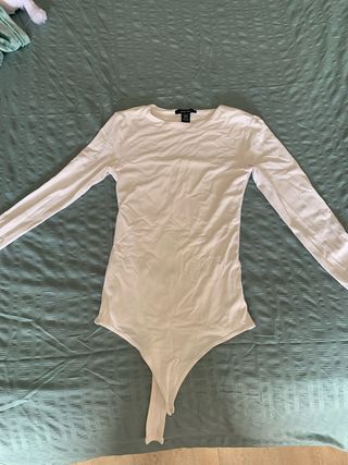Body manga larga blanco