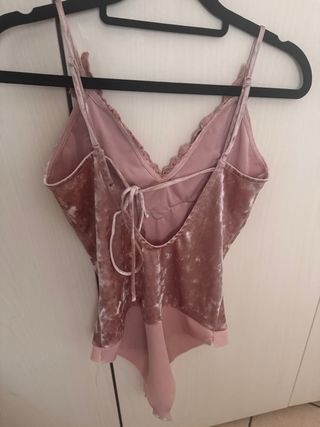 Body estivo primaverile color rosa cipria taglia S