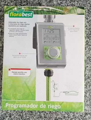 Lote 6 soportes forja macetero+riego+programador