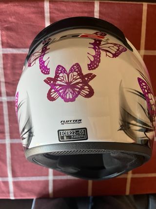 Casco Moto LS2 Mariposa Rosa