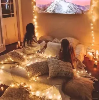 Luci Natalizie Bianche Tonde 15m