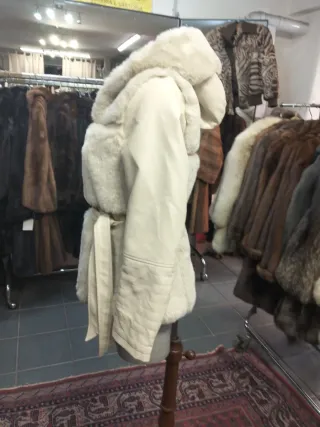 Giacca Pelle e Lapin Panna