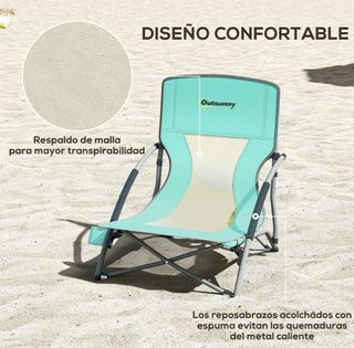 Seggiolini da Spiaggia Pieghevoli Outsunny (2)
