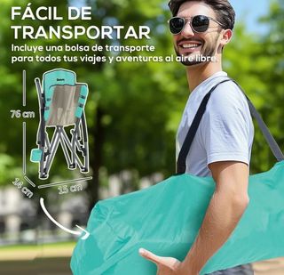 Seggiolini da Spiaggia Pieghevoli Outsunny (2)