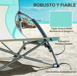 Seggiolini da Spiaggia Pieghevoli Outsunny (2)