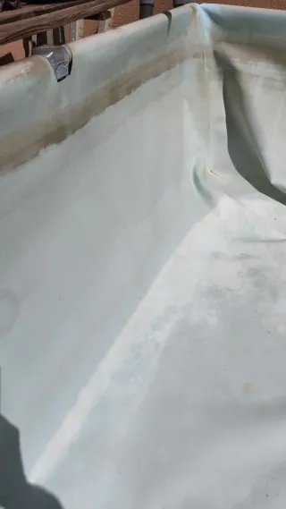 Piscina desmontable de plástico.