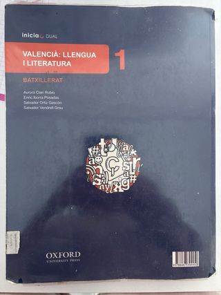 Inicia Valencià: Llengua i Literatura 1r Batxil...