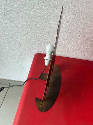 Lampada Lupo Ululante Nero/Oro Metallo