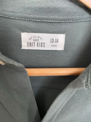 Camisa  algodón verde Unit Talla 13-14