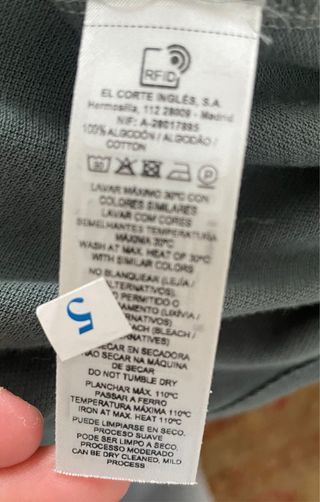 Camisa  algodón verde Unit Talla 13-14