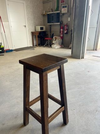 Taburetes de bar de madera maciza