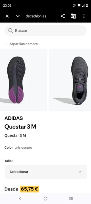 Zapatillas Adidas marca ,Questar 3Mgrises y rosas