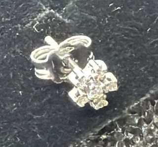 Pendientes Oro Blanco 18K y Diamantes