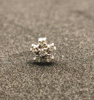 Pendientes Oro Blanco 18K y Diamantes