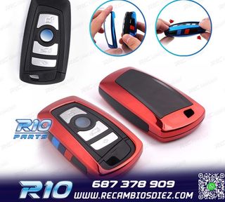 FUNDA CARCASA LLAVE BMW CUADRADA EN ROJO