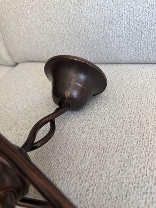 Lámpara de techo cristal y metal