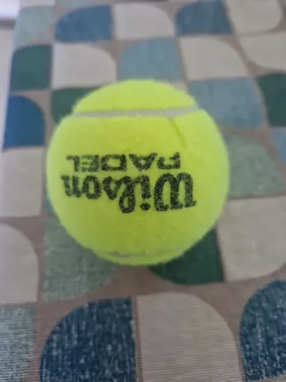 Pelota de pádel firmada por Miguel Ángel